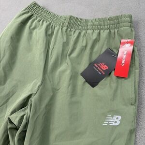 New Balance All Motion Running Pants Mens Size M Green Mesh Lined Ankle Zip
